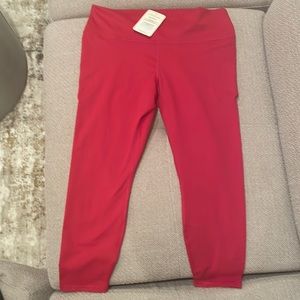 Fabletics Red 7/8 powerhold leggings